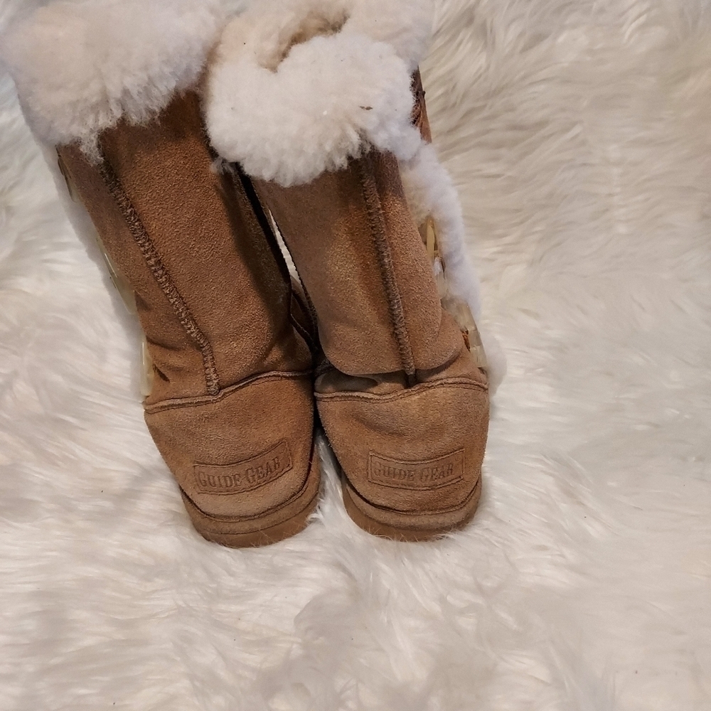 Guide GEAR Womens Suede sherpa snow boots sz 9 - Picture 5 of 11